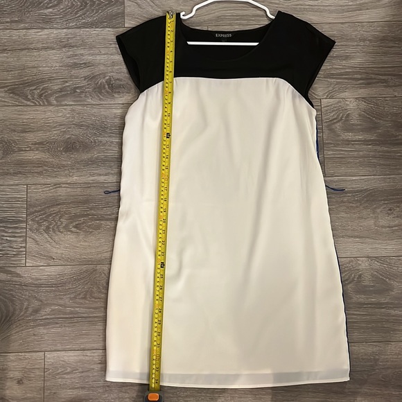 Express Color Block Sheath Dress, Women’s Size M, White/Blue/Black - Picture 7 of 12
